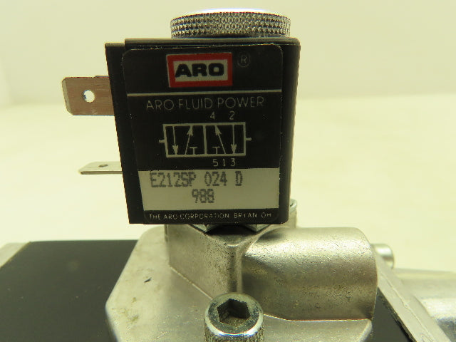ARO E212SP 024 D Pneumatic Solenoid Control Valve 24VDC 4/2 Pos 1/4" 150 PSI