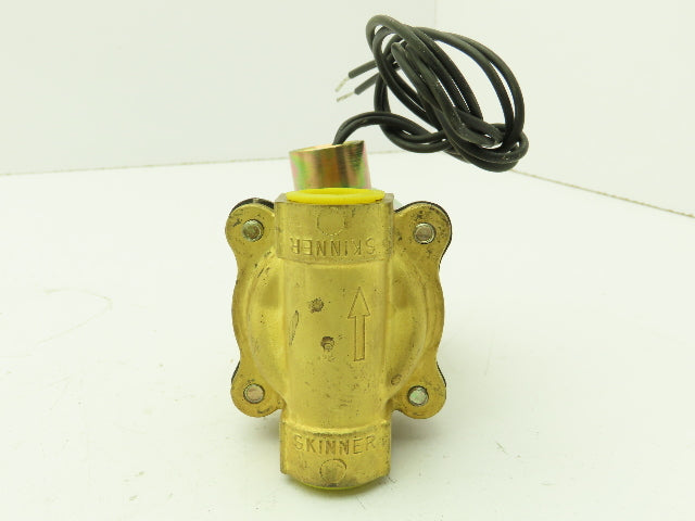 Skinner LA26GB4041 Brass Solenoid Valve 2-Way NC 12VDC 40 PSI 1/2" NPT