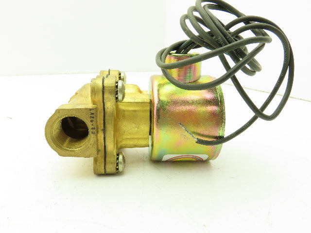 Skinner LA26GB4041 Brass Solenoid Valve 2-Way NC 12VDC 40 PSI 1/2" NPT