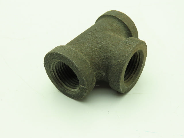 Anvil 1/2" FNPT Malleable Iron Black Pipe Fitting Tee -Lot of 12