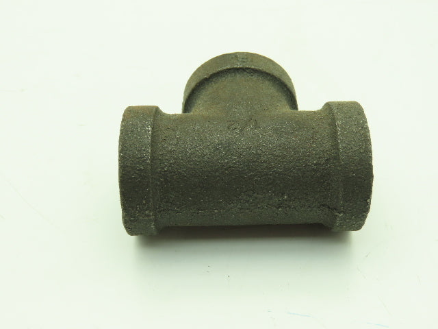Anvil 1/2" FNPT Malleable Iron Black Pipe Fitting Tee -Lot of 12