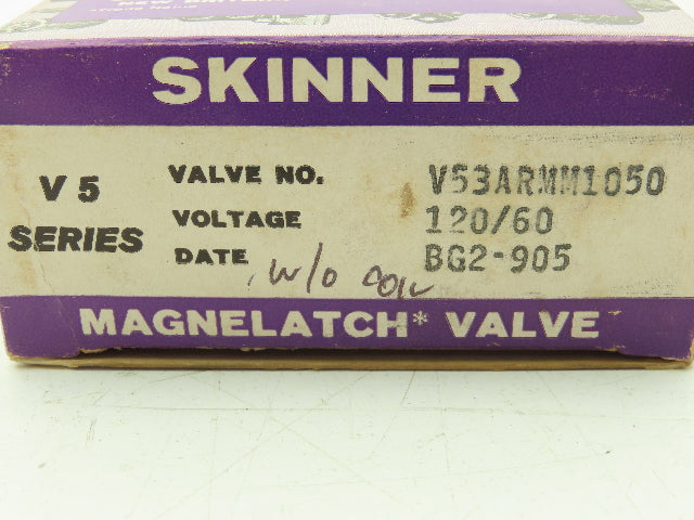 Honeywell Skinner V53ARMM1050 Solenoid Valve 3-Way NC 50PSI 1/8NPT Latching