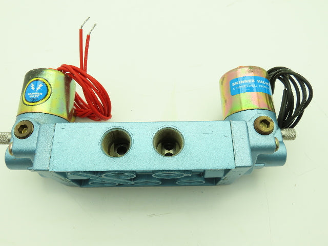 Honeywell Skinner S3RRJAL4 Solenoid Spool Valve 5-Way 3 Pos 120V 150 PSI 1/2"NPT