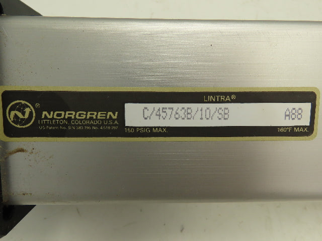 Norgren C/45763B/10/SB Rodless Pneumatic Air Cylinder Linear Actuator 10" Stroke