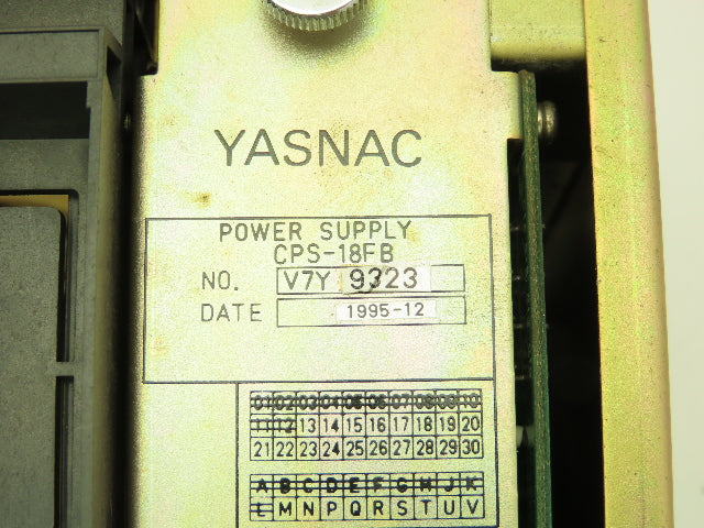 Fuji Yasnac CPS-18FB PLC Slot Rack Chassis Power Supply MCP01 MIF01 MCP02B