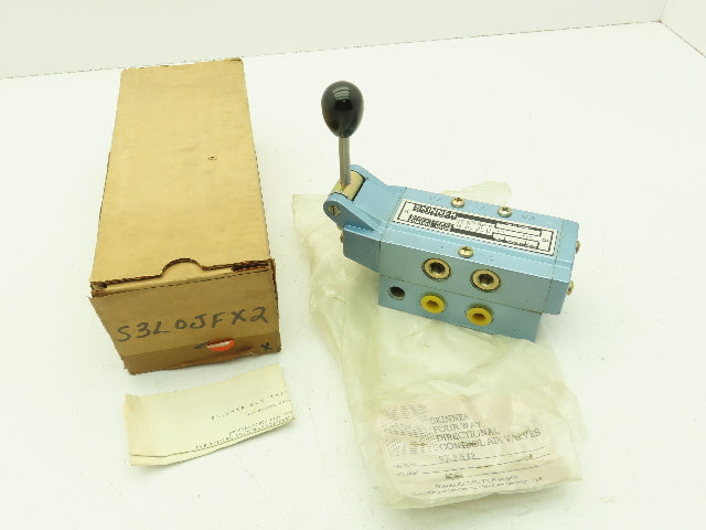 Skinner S3L0JFX2 Pneumatic Directional Hand Lever Valve 5/3 Pos Spring Return