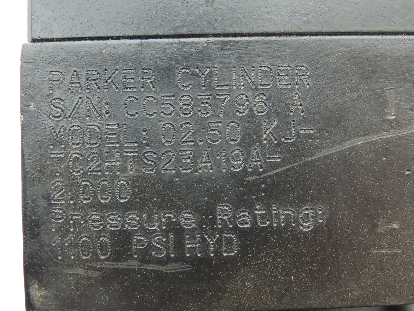 Parker 02.50KJTC2HTS23A19A2.00 Hydraulic Cylinder 2.5" Bore 2" Stroke 1100 PSI