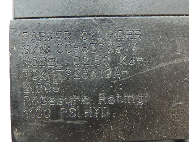 Parker 02.50KJTC2HTS23A19A2.00 Hydraulic Cylinder 2.5" Bore 2" Stroke 1100 PSI