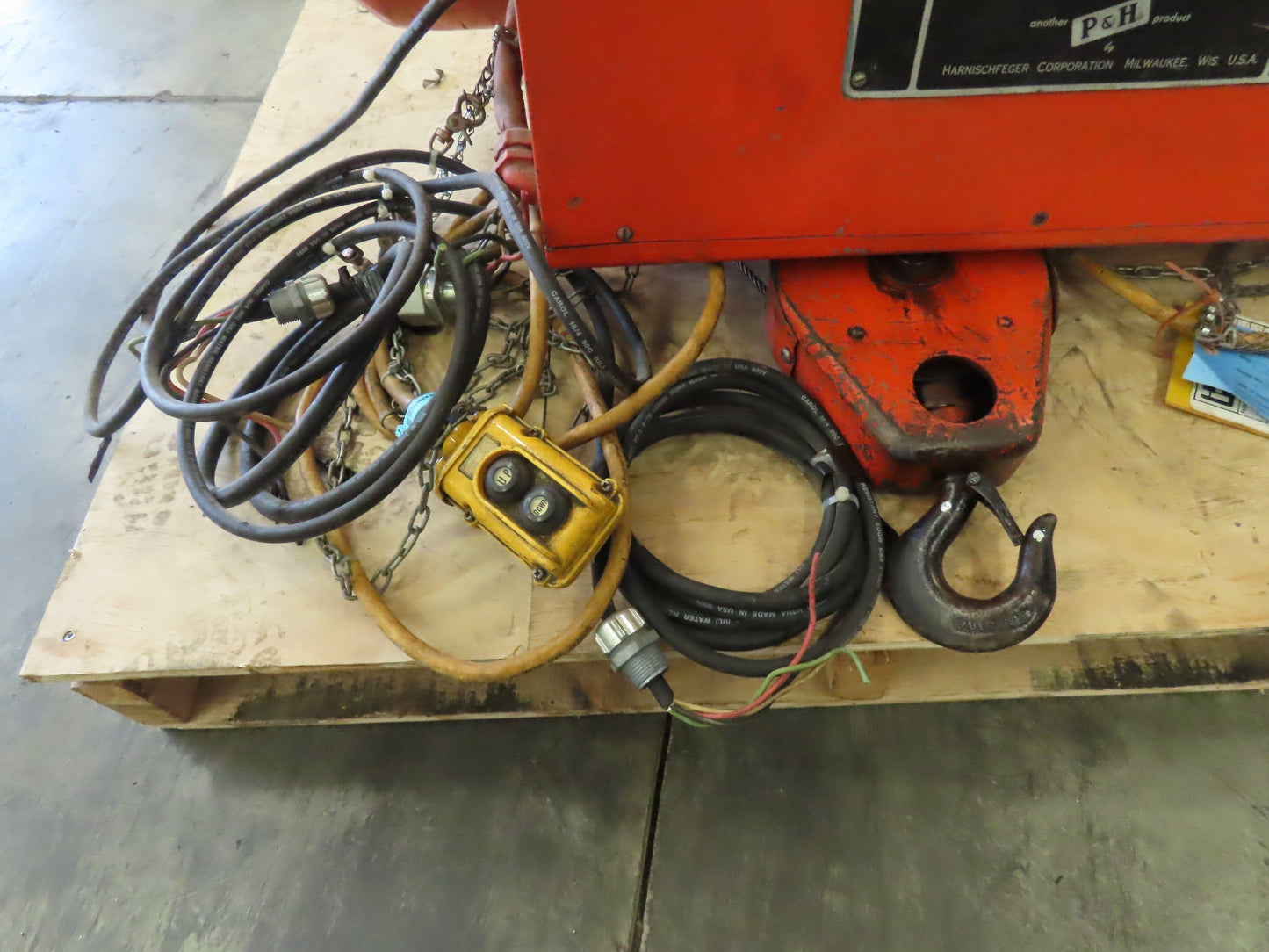 1 Ton Work Station I-Beam Swivel Jib Crane 2Hp Cable Hoist 15' Span 16' 9" HUB