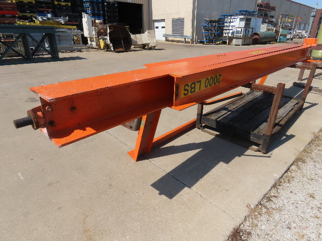 1 Ton Work Station I-Beam Swivel Jib Crane 2Hp Cable Hoist 15' Span 16' 9" HUB