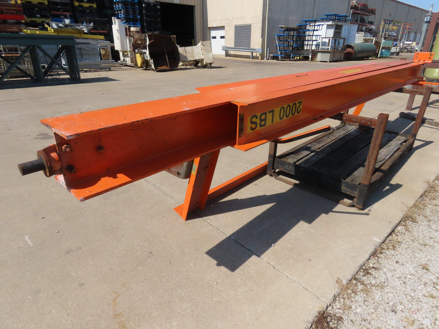 1 Ton Work Station I-Beam Swivel Jib Crane 2Hp Cable Hoist 15' Span 16' 9" HUB