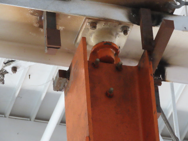 1 Ton Work Station I-Beam Swivel Jib Crane 2Hp Cable Hoist 15' Span 16' 9" HUB