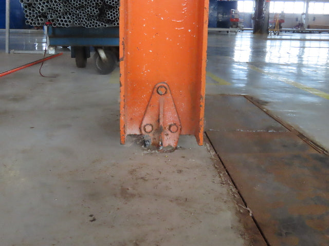 1 Ton Work Station I-Beam Swivel Jib Crane 2Hp Cable Hoist 15' Span 16' 9" HUB