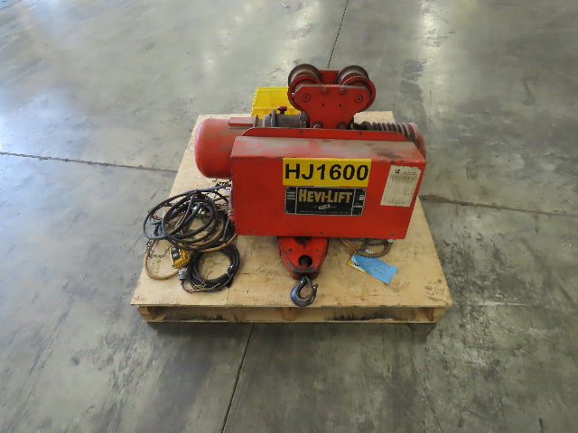 1 Ton Work Station I-Beam Swivel Jib Crane 2Hp Cable Hoist 15' Span 16' 9" HUB