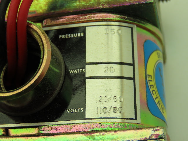 Honeywell Skinner V935LEP2150 Solenoid Valve 4-Way NO/NC 120V 150 PSI 1/4" NPT