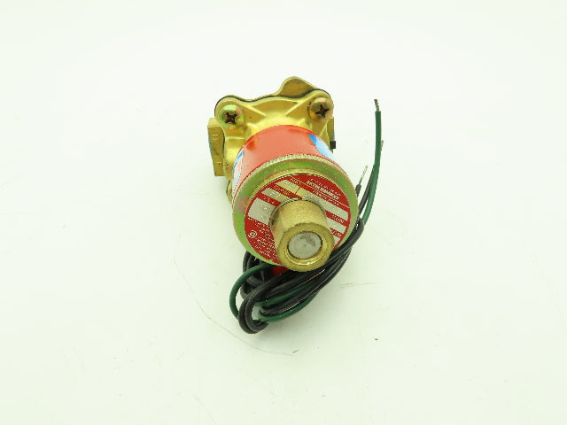 Skinner Lancer 4LB1HB3125 Brass Solenoid Valve 2-Way NO 125PSI 120V 3/8" NTP