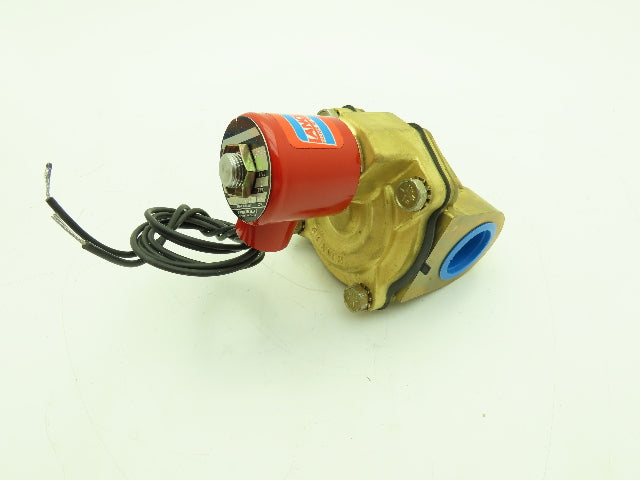 Skinner Lancer 2LH2LBG6127 Brass Solenoid Valve 2-Way NC 120V 125 PSI 1" NPT