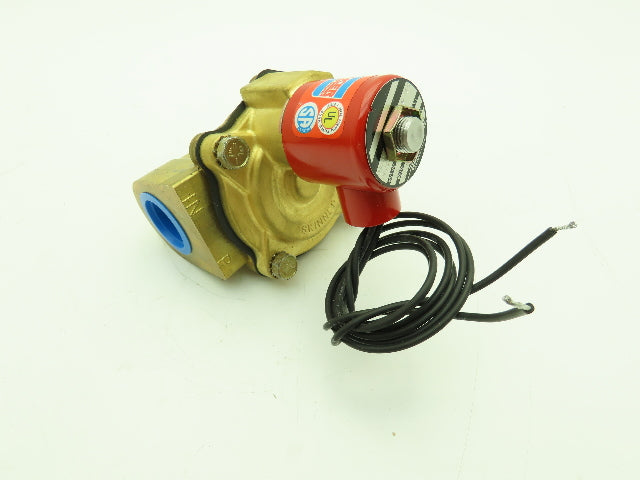 Skinner Lancer 2LH2LBG6127 Brass Solenoid Valve 2-Way NC 120V 125 PSI 1" NPT