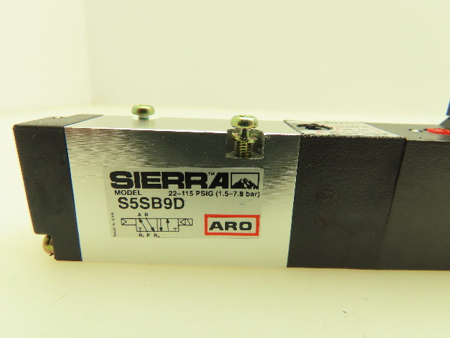 Aro Sierra S5SB9D Pneumatic Air Spool Valve 5/2 5 Port 2 Pos 1/16" NPT 24VDC