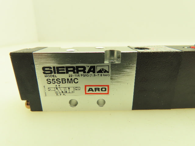 Aro Sierra S5SBMC Pneumatic Air Spool Valve 5/2 5 Port 2 Pos 1/16" NPT 120VAC