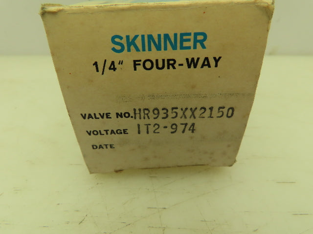 Honeywell Skinner HR935XX2150 Pneumatic Air Spool Valve 5-Way 2 Pos 150PSI 1/4"