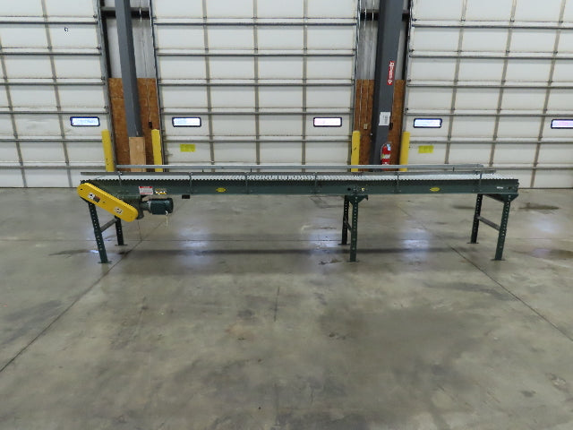 Hytrol 24"x 16' (22"BF) Power Roller Accumulation Conveyor 1Hp V-Belt End Drive