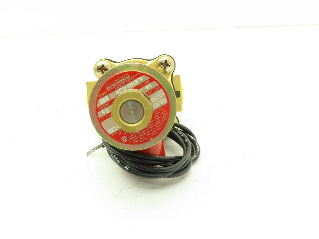 Honeywell Skinner 4LB1HB4125 Brass Solenoid Valve 2-Way NO 120V 125 PSI 1/2" NPT