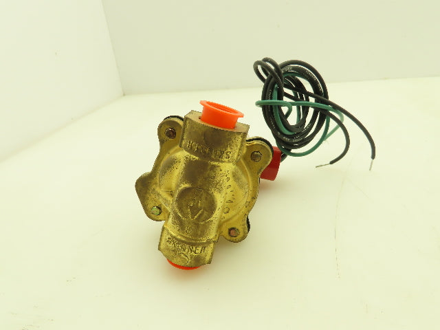 Honeywell Skinner 4LB2LB3102 Brass Solenoid Valve 2-Way NC 120V 100 PSI 3/8" NPT