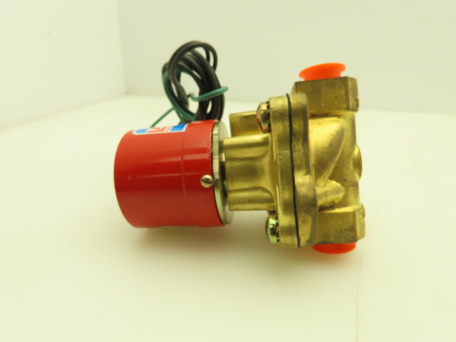 Honeywell Skinner 4LB2LB3102 Brass Solenoid Valve 2-Way NC 120V 100 PSI 3/8" NPT