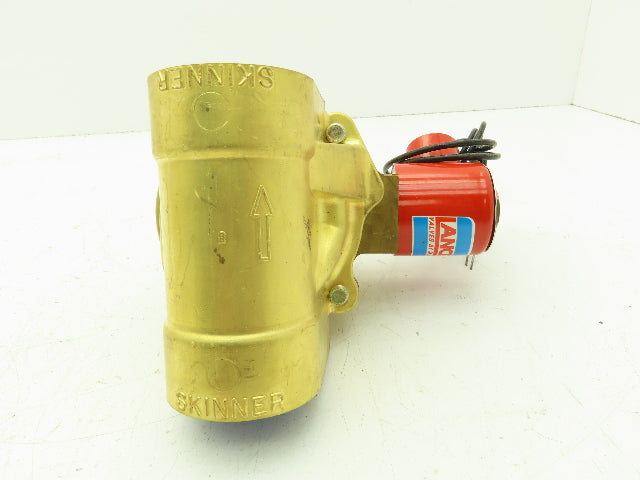 Skinner Lancer 24VAC Brass Solenoid Valve 2-Way NC 125 PSI 1-1/4" NPT Steam