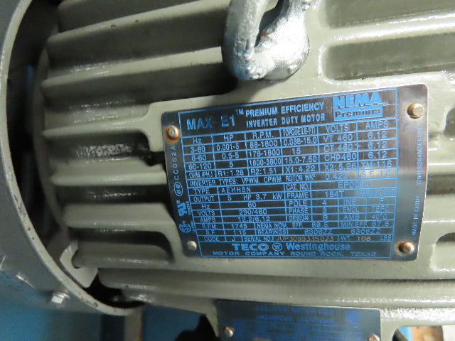 Twin City 270 Backward Inclined Centrifugal Blower 3Ph 5HP 460V Exhaust Fan