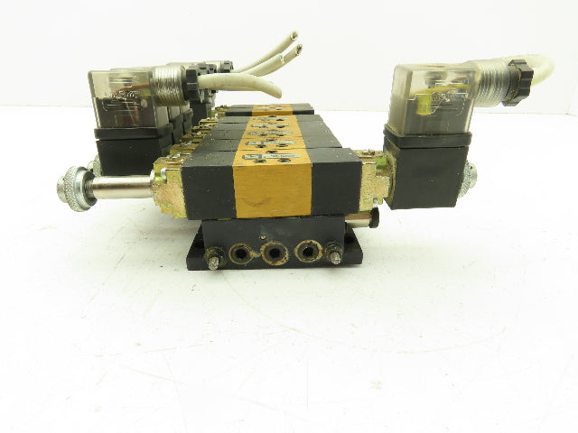 Pneumax 505.52.0.12 Pneumatic 8-Station MB57 Solenoid Valve Bank 120V