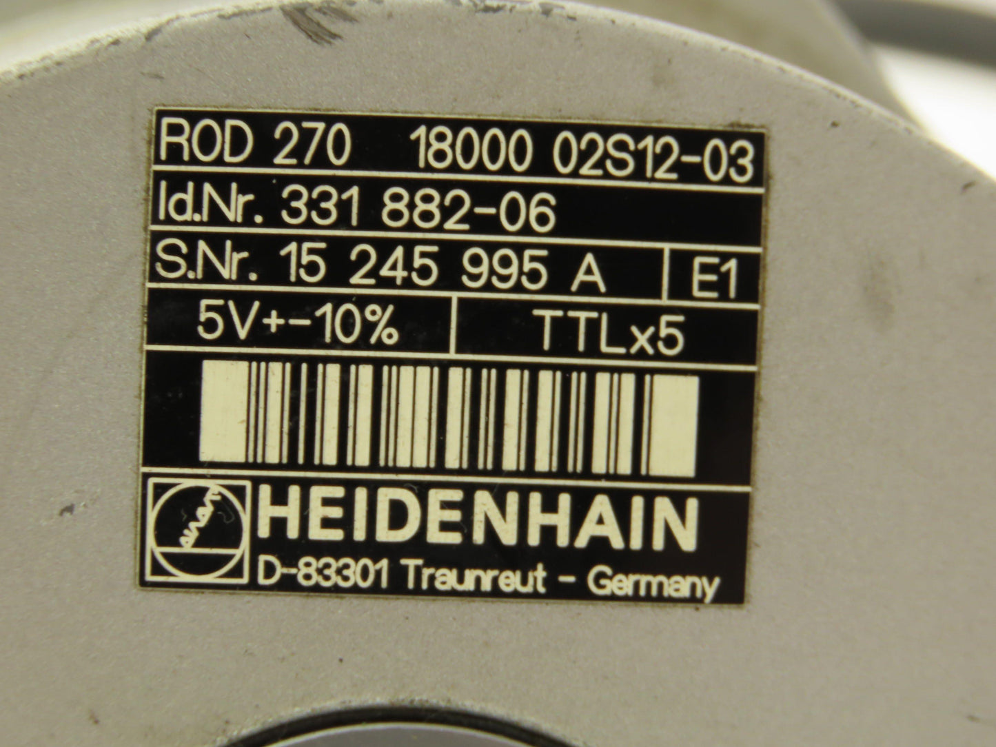 Heidenhain ROD 270 18000 02S12-03 Incremental Servo Encoder 10mm Shaft
