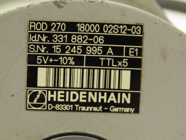 Heidenhain ROD 270 18000 02S12-03 Incremental Servo Encoder 10mm Shaft