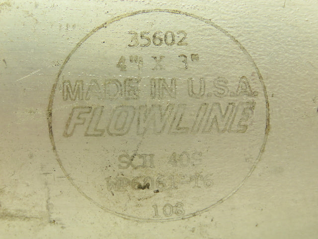 Flowline 4"x 3" SCH 40 Aluminum Sq Flange Reducer Fitting