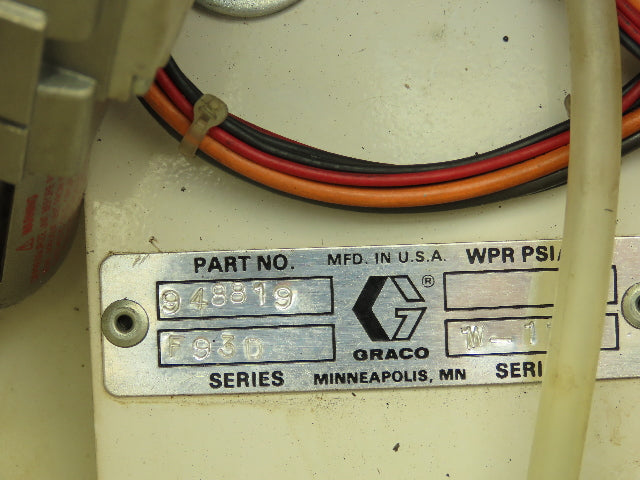 Graco 948819 Precision Mix Proportioning Controller Pneumatic Valve Regulator