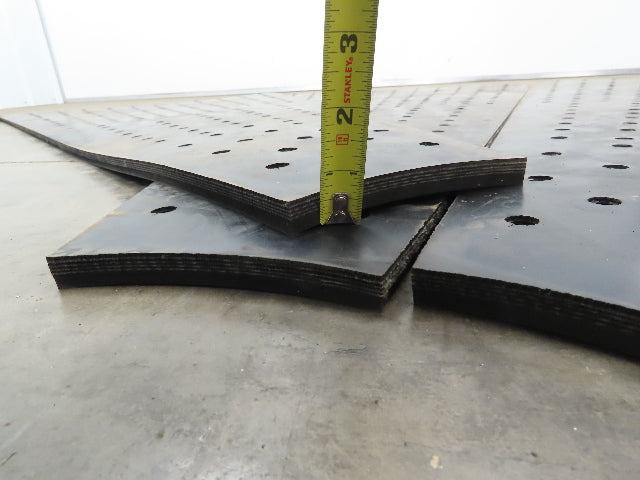 Work Area Rubber Mat 9/16" Conveyor Belt Perforated 12' Round Jib Crane