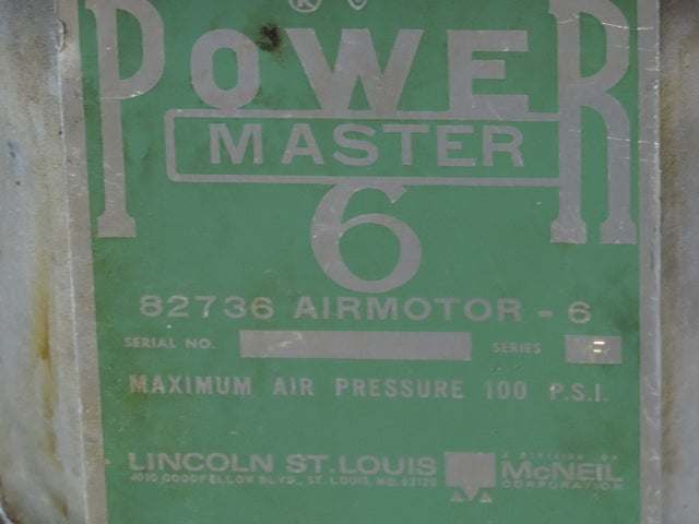 Lincoln Power Master 6 Pile Driver Pump 10:1 Air Motor Drum Unloader