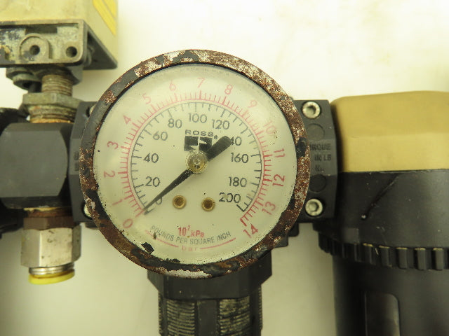 Ross MD451PSB42 Pneumatic Inline Lubricator Air Filter Regulator Assembly