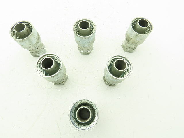 Parker P43-16 Hydraulic Crimp Fitting 1" Hose ID x 1"-16 NPSM Swivel Lot of 6