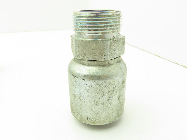 Parker P43-16 Hydraulic Crimp Fitting 1" Hose x 1"-16 SAE Male O-Ring Lot of 6