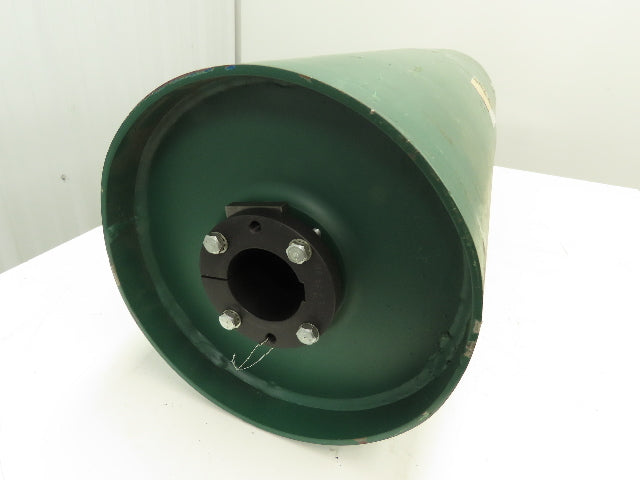 12"x 38" Crowned Steel Drum Roller Conveyor Drive Pulley QD Hub 2-7/16" Bore