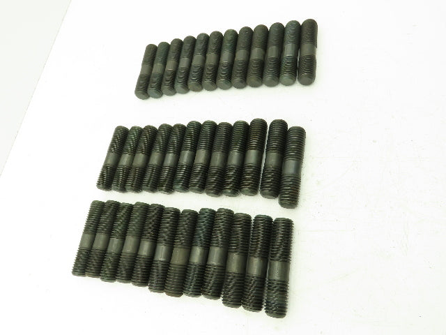 M24- 3.0 x 100mm Double-Ended Threaded Stud Plain Center Black Oxide Lot of 36