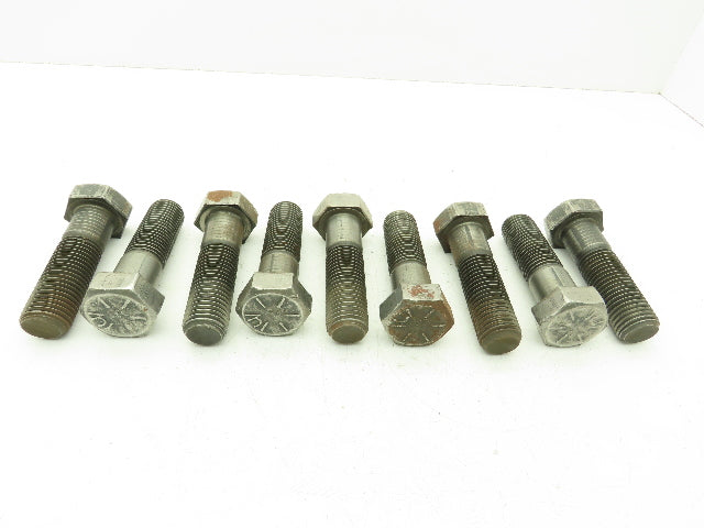 1-1/4-7 x 4-1/2" Grade 8 Hex Head Cap Screw Bolt Coarse Black Oxide Lot of 9
