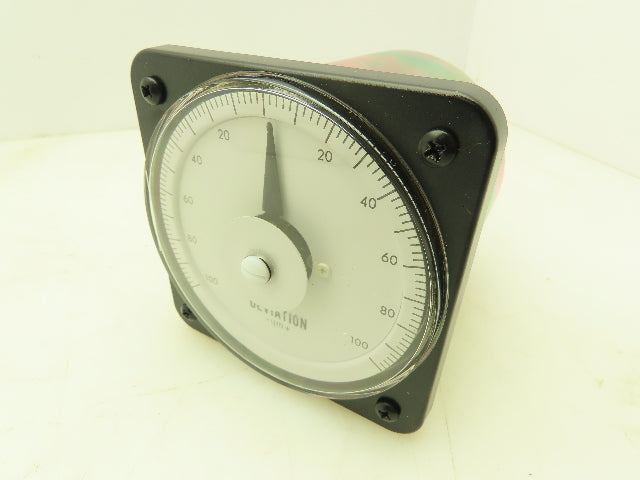 EIL YE/DB-40 Panel Meter DC Ammeter Gauge 100-0-100 Deviation 4" OD