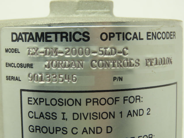 Datametrics EX-DM-2000-5LD-C Optical Encoder NEMA 4 Enclosure Lucas Ledex