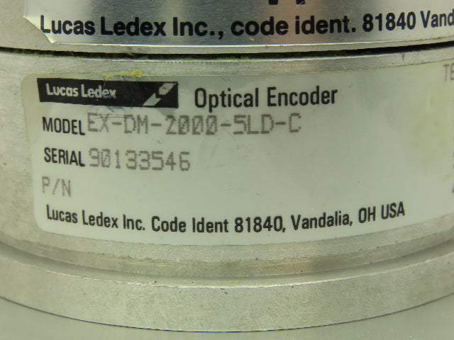 Datametrics EX-DM-2000-5LD-C Optical Encoder NEMA 4 Enclosure Lucas Ledex