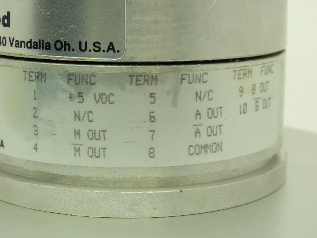 Datametrics EX-DM-2000-5LD-C Optical Encoder NEMA 4 Enclosure Lucas Ledex