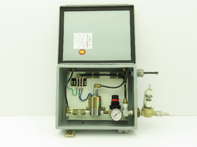 Air Line Regulator 3-Way Solenoid Valve Control Station Enclosure 220V