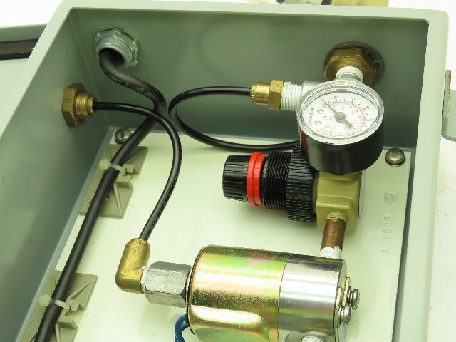 Air Line Regulator 3-Way Solenoid Valve Control Station Enclosure 220V